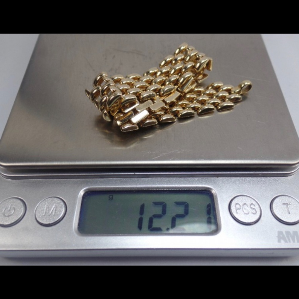 ✨14K Yellow Gold Panther Link Bracelet✨ - Picture 5 of 7